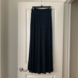 NWOT Merona long maxi striped skirt